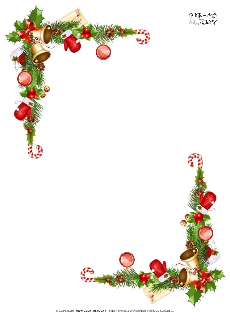 Free printable letter Christmas decoration stationery 7